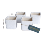 Medium White square Ceramic planter